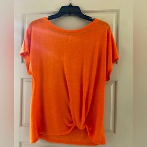 DKNY side knot orange top